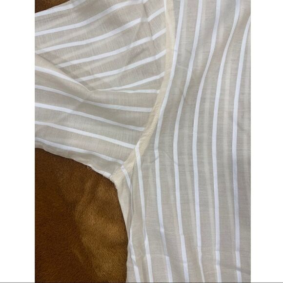 Theory Cotton Miniya Striped Long Sleeve Blouse - Picture 7 of 9